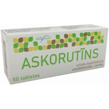 ASKORUTĪNS tabletes, 50 gab. VIOLA HERB