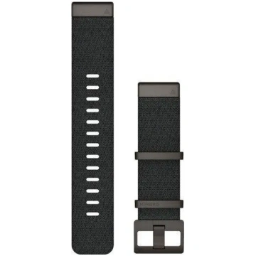 QuickFit 22 Watch Bands, Heathered black nylon Gar