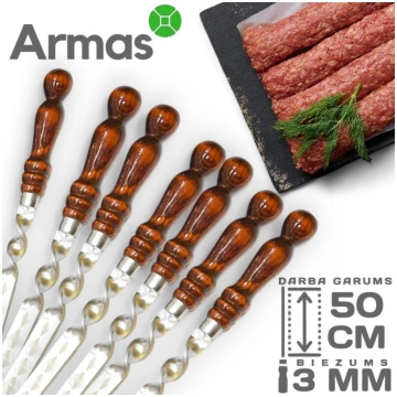 Grilla iesms (ļuļa kebabs/nerūsējošais tērauds) 3x