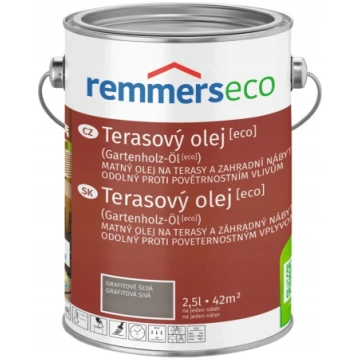 Eļļa koka terasēm REMMERS 2.5L, Grafīta