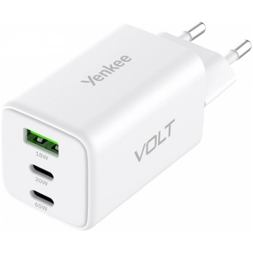 Adapteris Yenkee YAC G65, USB A/2 x USB Type C, ba
