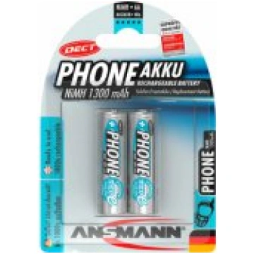 Ansmann 1300mA NiMh AA 2 pcs Baterijas 5030802-ANS