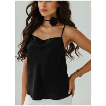 Zīda tops - Black / M
