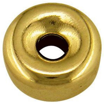Perle intercalaire lisse 6 mm, Or jaune 18k. Réf. 