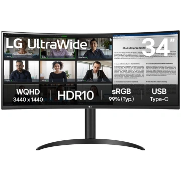 LG 34WR50QK-B Monitor 34″ Wide QHD melna