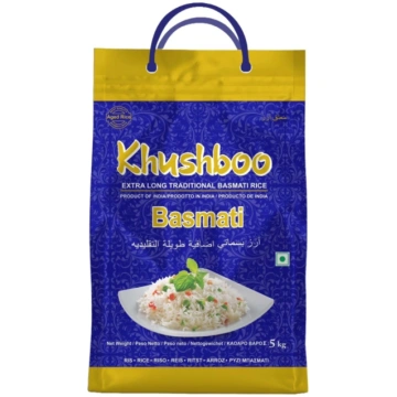 Basmati Rīsi Extra Long Khushboo 5kg Indija
