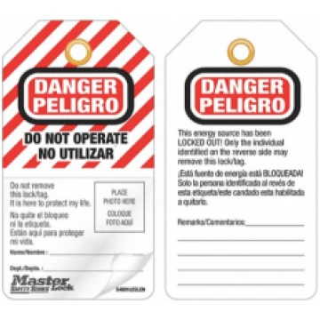 S4801LESLEN | Self laminating tag customized with 