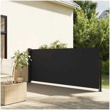 Izvelkama sānu markīze, melna, 117x300 cm