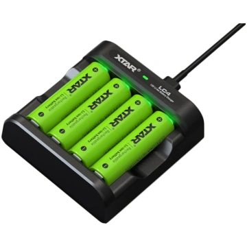 Xtar LC4 lādētājs + 4 x AA LR6 1,5 V Li-Ion akumul