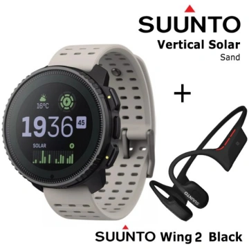 SUUNTO Vertical Solar, Sand + Suunto Wing 2 Black 