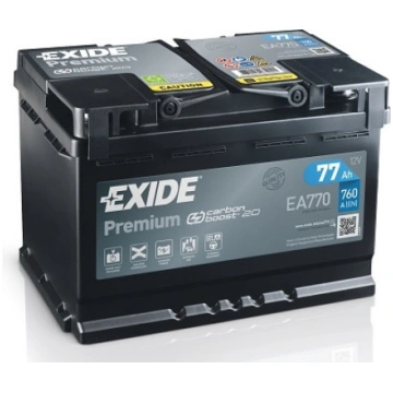 77Ah EXIDE PREMIUM EA770 - 760A,12V Akumulators (-