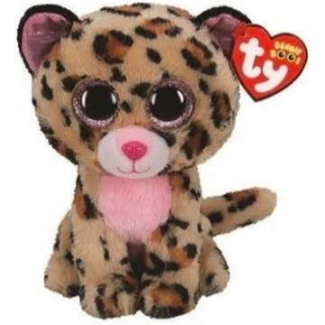 TY TY BEANIE BOOS LIVVIE- brązowo-różowy leopard 1