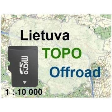 Lietuvos Topo Offroad žemėlapis SD kortelėje Garmi
