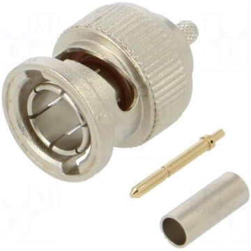 Connector: BNC | plug | straight | 75Ω | crimped |