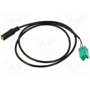 Aux adapter; Jack 3.5mm socket,mini ISO; Renault; 