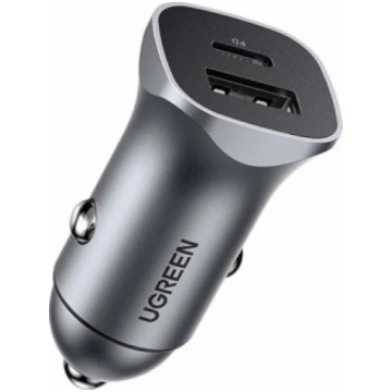 UGREEN CD130 Car Charger, USB-A+PD 3.0, USB-C, QC3