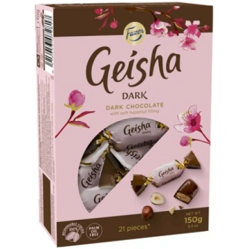 Tumšās šokolādes konfektes Fazer Geisha 150gr FZ07