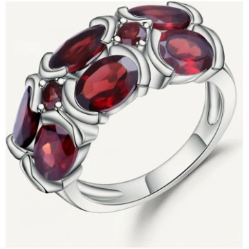Gb unikāls dizains 6,13 ct dabīgā granāta dārgakme
