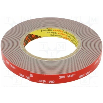 Tape: fixing; W: 15mm; L: 5.5m; Thk: 1.6mm; double