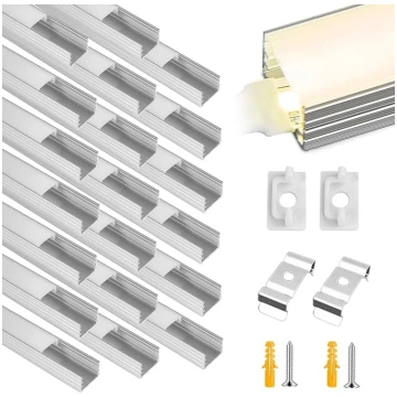 Alumīnija LED profils LED sloksnei 10 mm platumā, 
