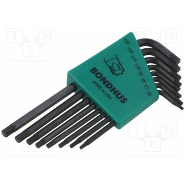 Wrench: Torx®-set; TX6,TX7,TX8,TX9,TX10,TX15,TX20,