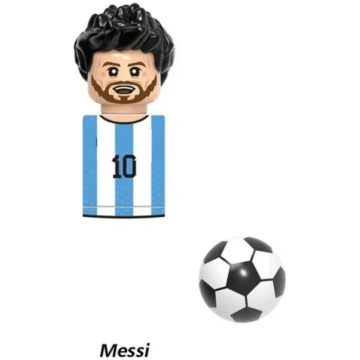 NEW Messi Ronaldo Neymar Lewandowski Mini Building