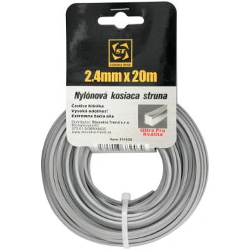 Aukla trimmerim 2,4 mm L-20m Strend Pro, sešstūra 