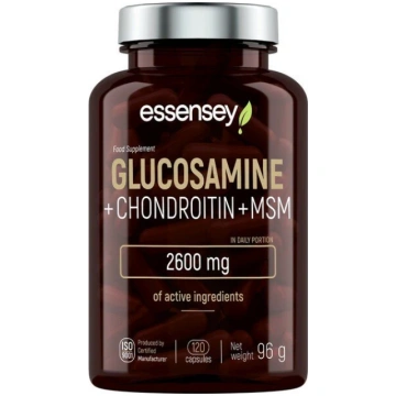 Essensey glikozamīns + hondroitīns + MSM - 120 kap