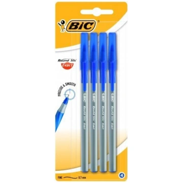 Lodīšu pildspalva Bic Round Stic Exact, 0.8 mm, 4 