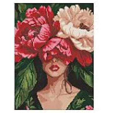 Dimantu mozaīkas komplekts "Mysterious peonies", a