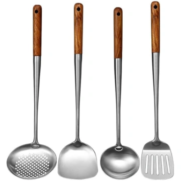COJJ Long Stainless Wok Spatula Kitchen Slotted Tu