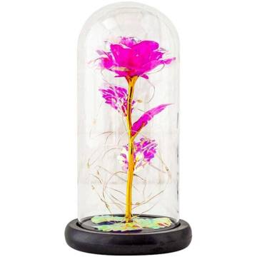 Mūžīgā roze ar LED virteni