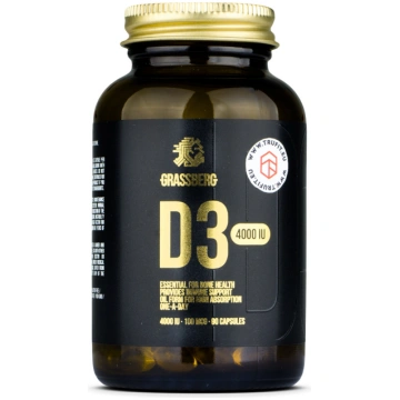 Vitamin D3 4000 IU Grassberg 90 kapsulas