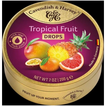 Cavendish konfektes ledenes Tropical Fruits 200gr 