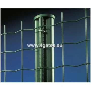 Apaļš žoga stabs ZN+RAL 6005; 48x1500 mm, ar gropi