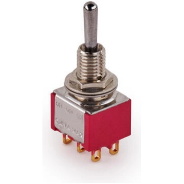 MEC Mini Toggle Switch, Long, Solder Lugs, ON/ON/O