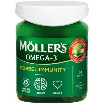MOLLERS Dobbel Immunity Zivju Eļļa kapsulas, 90 ga
