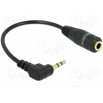 Cable; Jack 2.5mm 3pin angled plug,Jack 3.5mm 3pin