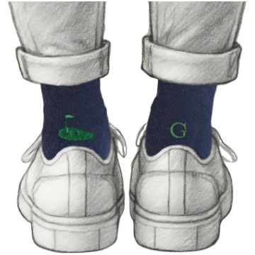Calze Personalizzate Golf Lovers | Cotone Blu | Bu