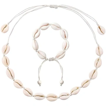 GLITZFAS Damen Natural Shell Choker Halsketten Arm