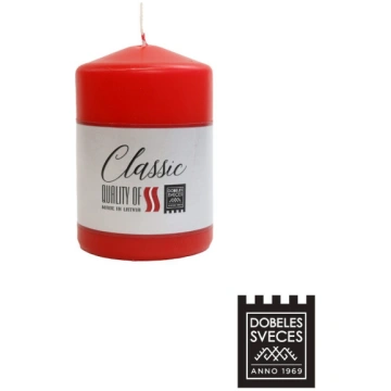 CILINDRS - SARKANS 67 x 100 mm Baltic candles Ltd