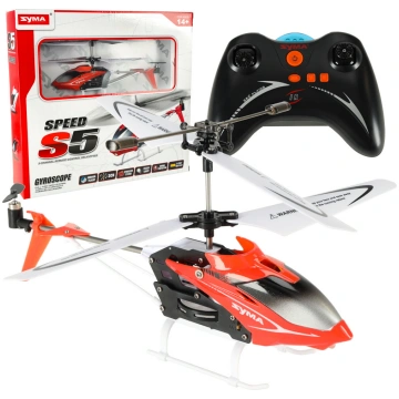 SYMA S5 3CH tālvadības helikopters, sarkans - RC h