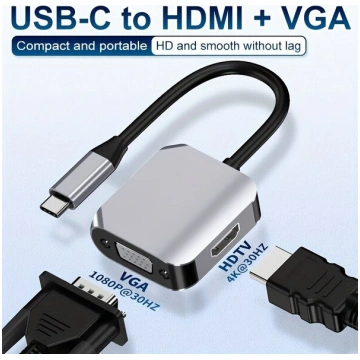 USB C daudzportu adapteris MacBook Pro datoriem., 