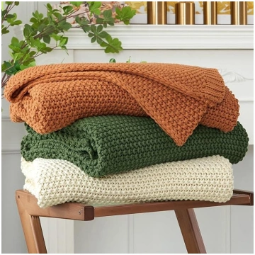 Longhui gultas piederumi Chunky Knit Throw Blanket
