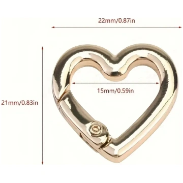 Moschettone a cuore due misure - 25x26 / Canna di 