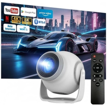 Mini projektors atbalsta 4K un 8K 1080P, viedais p