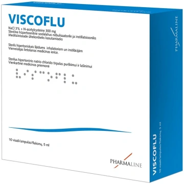 VISCOFLU sterils hipertoniskais šķīdums inhalatori