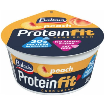 Biezpiena krēms Protein persiku 300g, Baltais