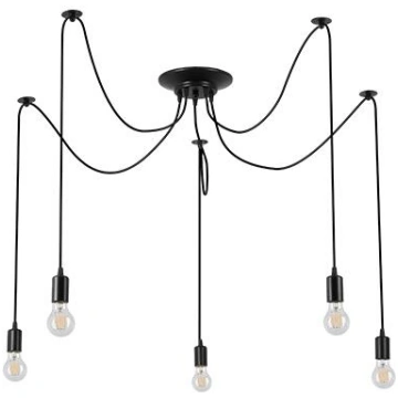 Griestu lampa- SPIDER NIDO BLACK