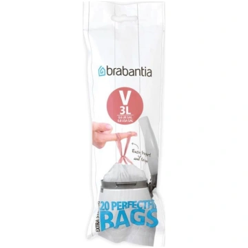 Brabantia PerfectFit Bin Liner Type V 3 L 20 Bags 